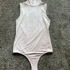 Express Sleeveless Cream Bodysuit